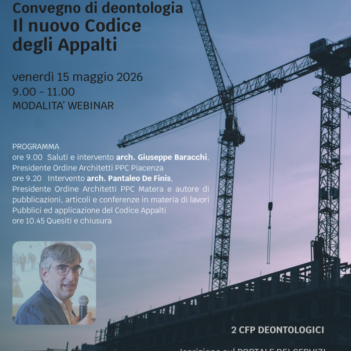 Convegno di deontologia “Il nuovo Codice degli Appalti”