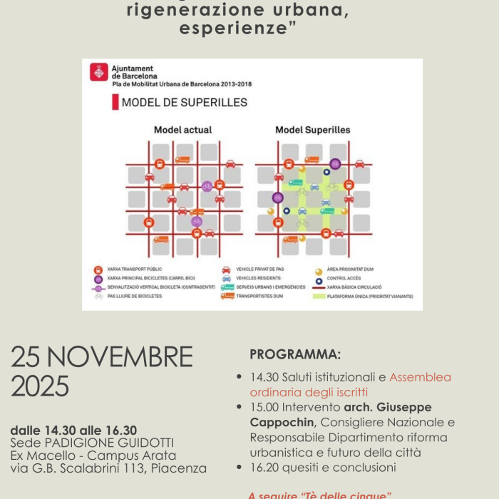 Convegno “La sfida della rigenerazione urbana, esperienze” e Assemblea di bilancio 25/11/2025