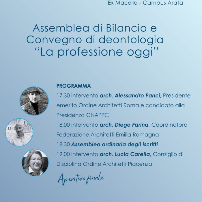 Convegno di deontologia “La Professione oggi” e Assemblea di Bilancio 2026 – 29/04/2026